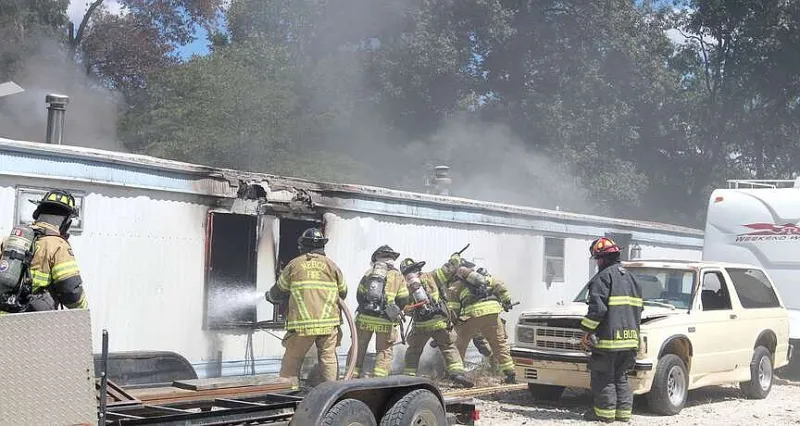 Fire destroys home