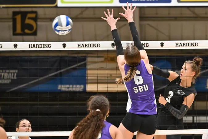 Harding Volleyball Fires Blistering Fourth Set to Turn Back Bearcats