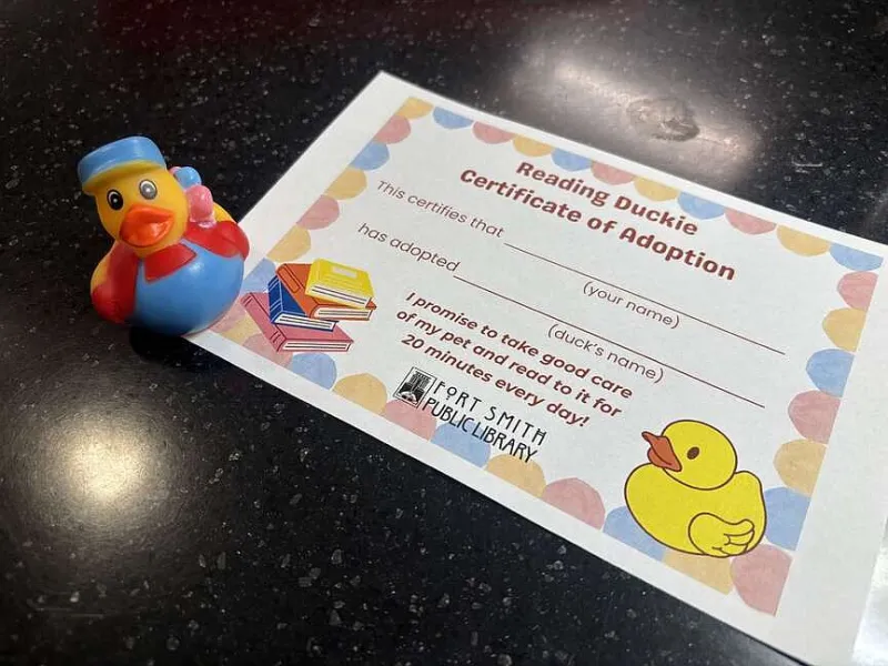 FYI Calendar: Kids can adopt a reading duckie this month at the Fort Smith Public Library