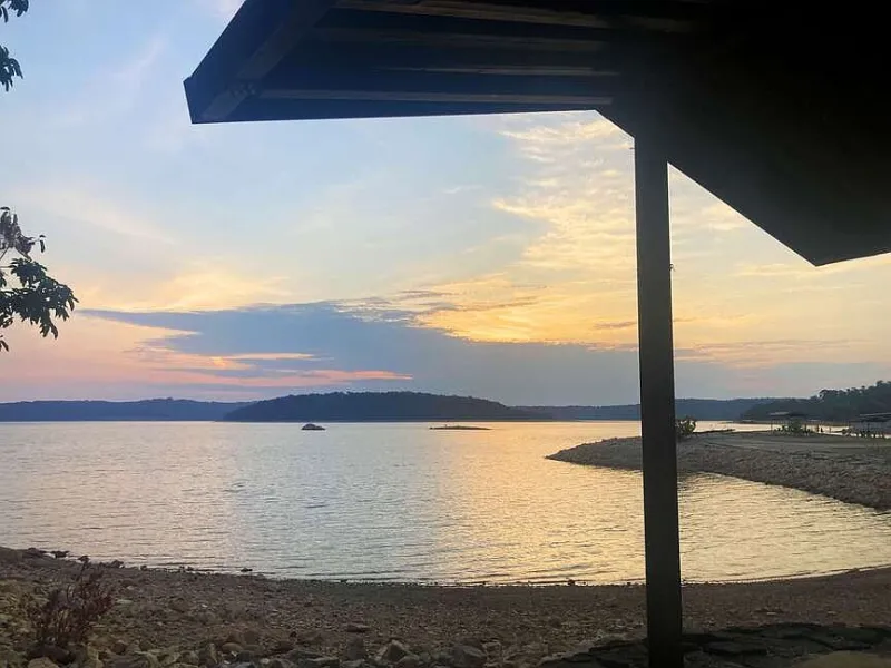Campsite Dawn: Sunrise at Rocky Branch Park on Beaver Lake