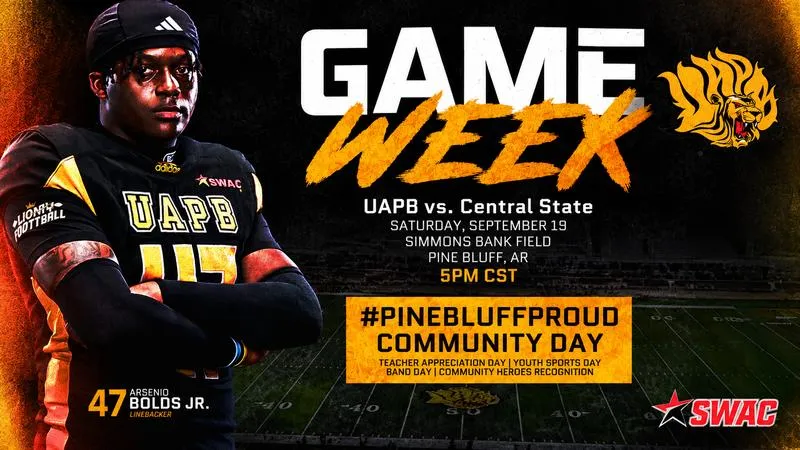 #UAPBFOOTBALL: Golden Lions Football Home Opener vs. Central State Set for 5 P.M. Kickoff