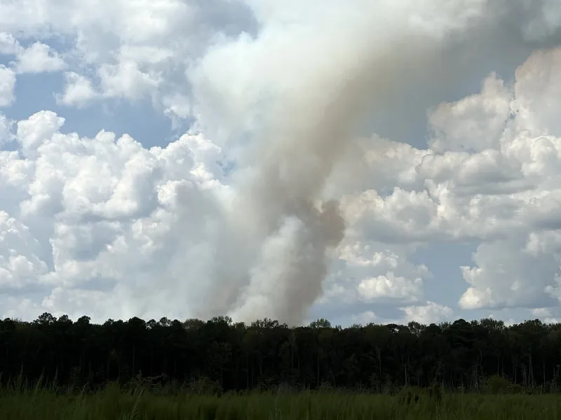 Wildfire in Calhoun County remains 65% contained; more than 4 square miles burned