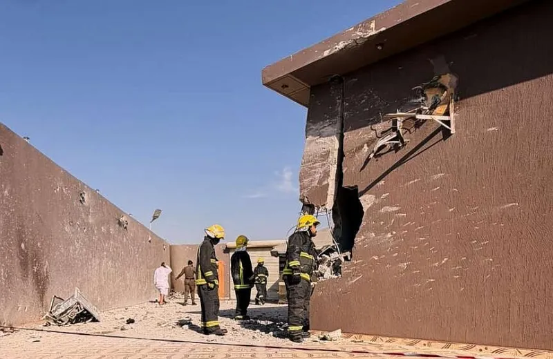 Debris from Houthi drone kills 1