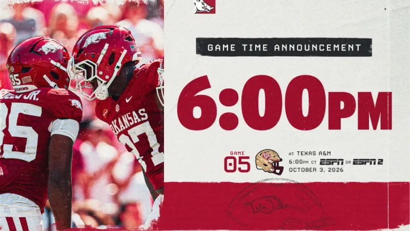 Game Time Announcement: Texas A&M
