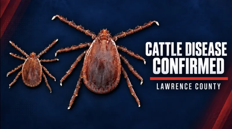 Tick-Borne Cattle Disease Confirmed in Lawrence County