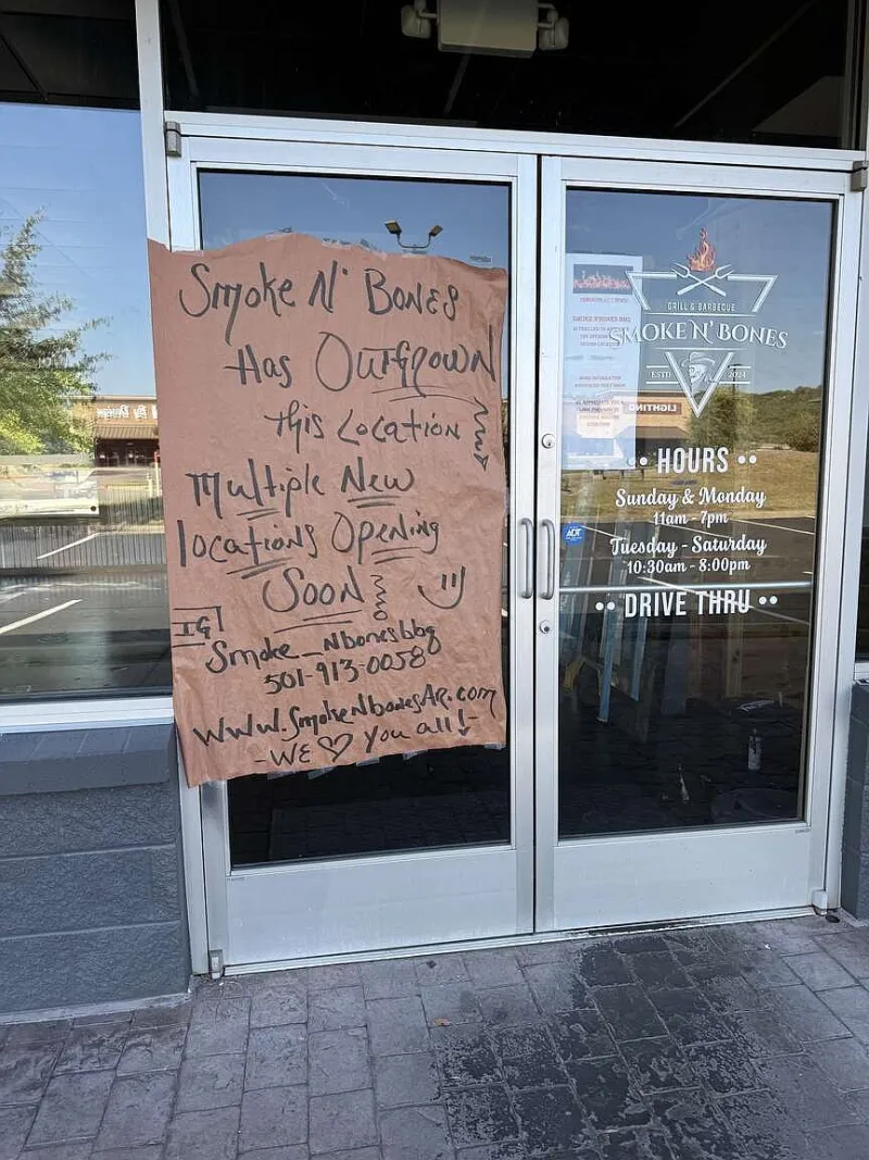 West Little Rock barbecue restaurant Smoke N' Bones 'outgrows' space, reopens in Conway
