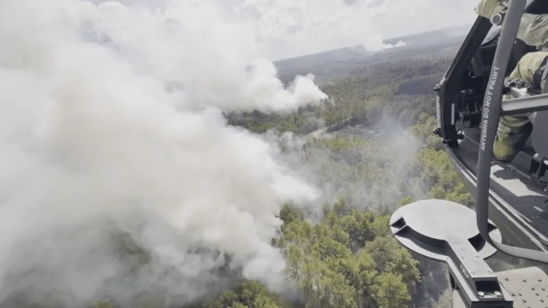 Arkansas National Guard says 400K gallons of water have been dropped on Calhoun Co. fire
