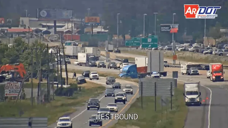 Two-vehicle accident involving semi truck reported on I-30 near Vimy Ridge