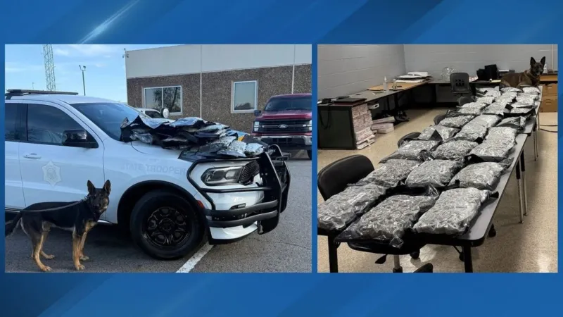 Two traffic stops on eastbound I-40 in Pope County lead to major drug seizures, arrests