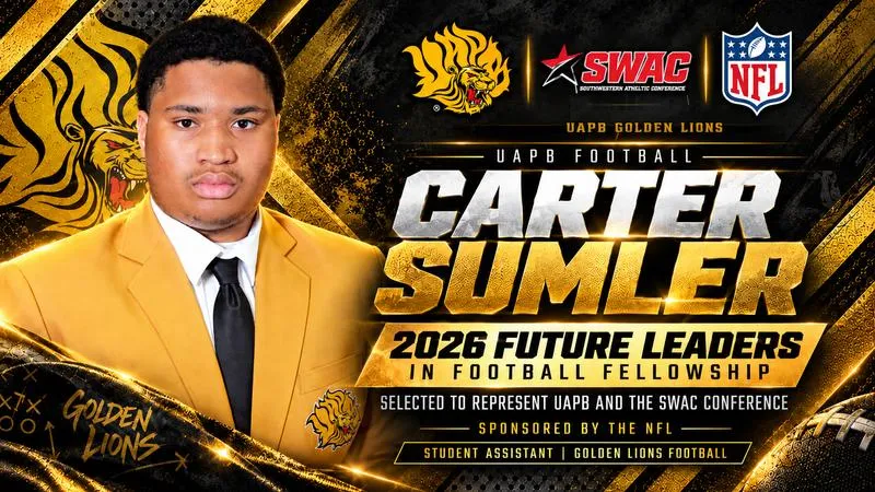 #UAPBFootball: Carter Sumler Selected to Represent UAPB and SWAC in 2026 Future Leaders in Football Fellowship