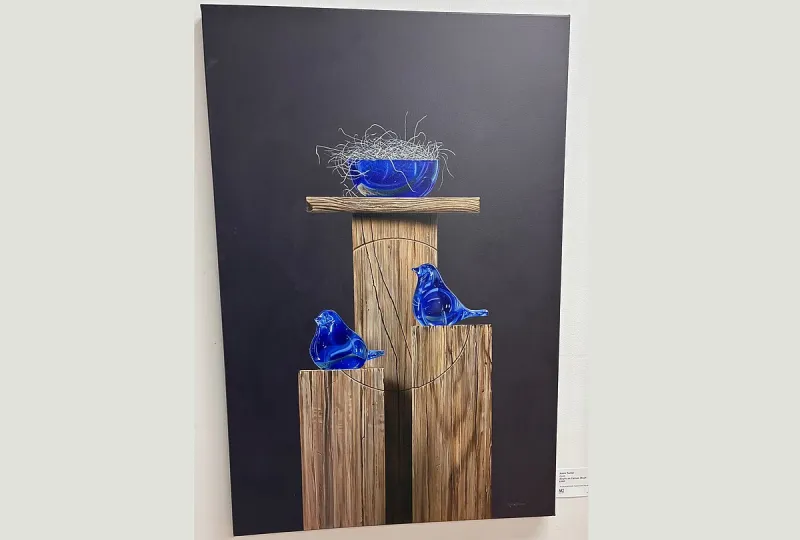 LONG LOOK | OPINION: Robin Tucker's 'Cycle' at M2 Gallery turns Arkansas bluebird into a meditation on memory