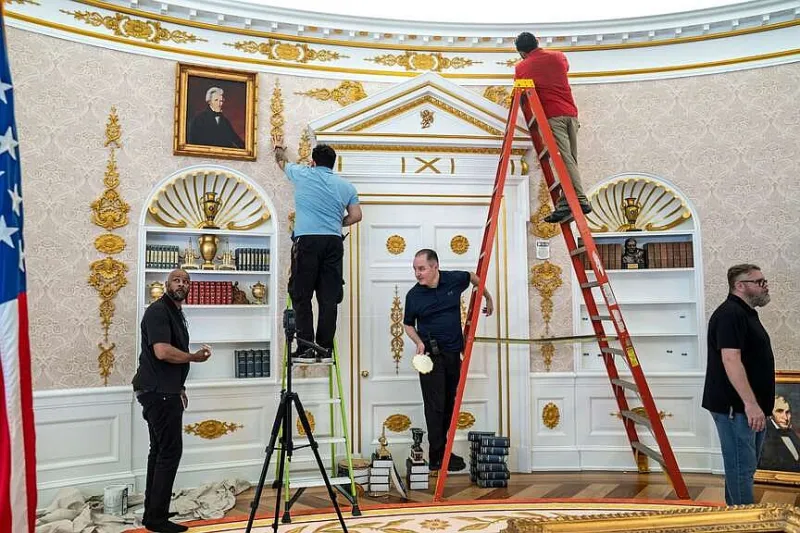 Replica Oval Office updates to reflect changes