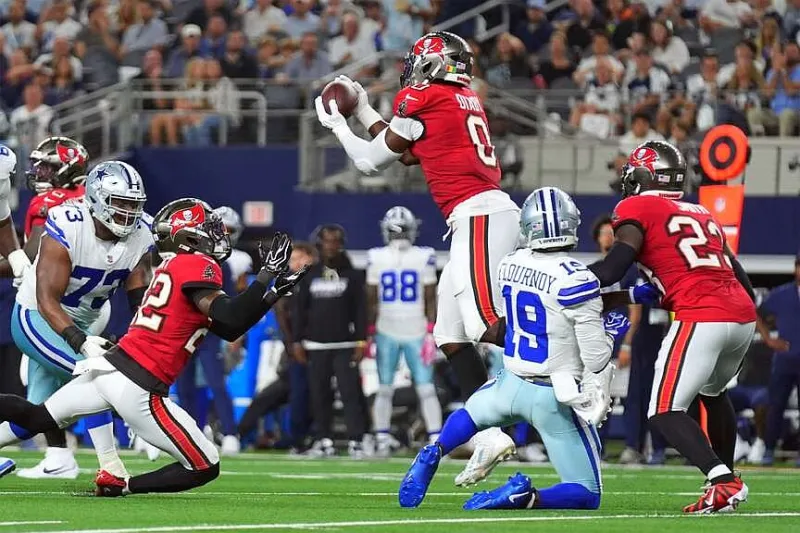 Bucky Irving, rookie QB Jalon Daniels help Buccaneers beat sloppy Cowboys 24-16 for 1st win of season