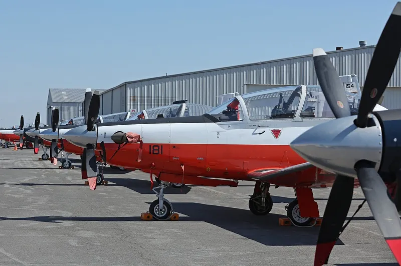 Dozens of Navy training planes arrive in Little Rock, leaving Florida before Hurricane Isaias