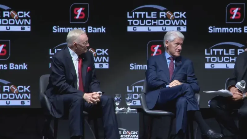 Jerry Jones announces $10 million grant for Clinton Foundation at LR Touchdown Club