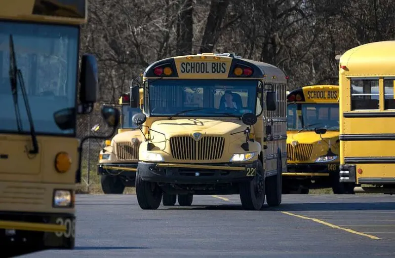 Bentonville school bus drivers seeing fewer 'red-light runners' this fall