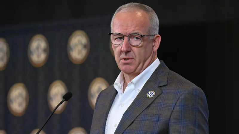 SEC commissioner Greg Sankey at basketball SEC Media Days