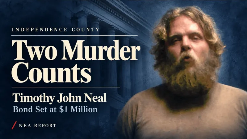 Man Faces Two Murder Counts in Independence County Deaths; Bond Set at $1 Million