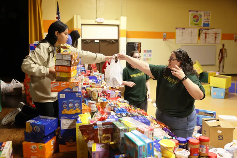 ATU Community Collecting Food for Local Children