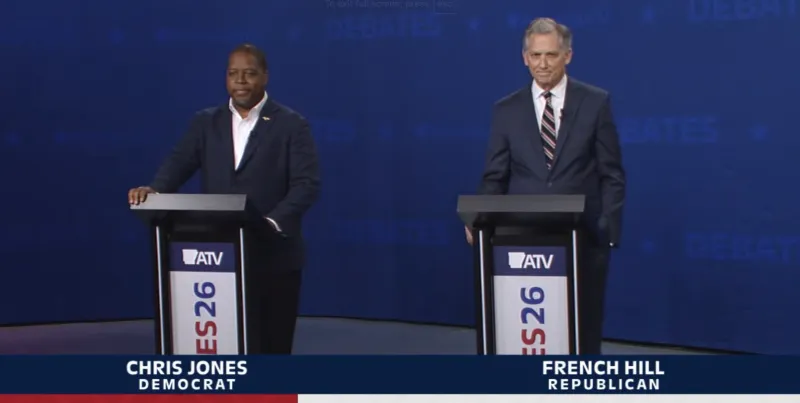 Hill, Jones agree on tariffs, disagree elsewhere in spirited debate