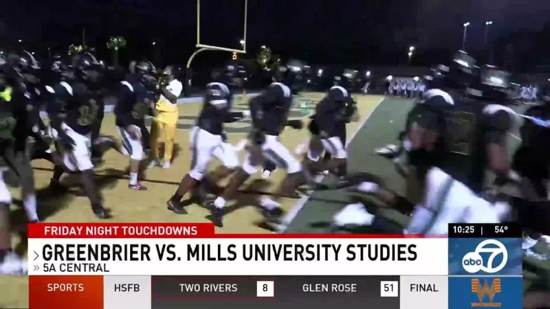 Mills defends their home against the visiting Greenbrier 48-35