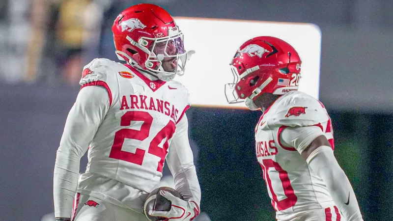 Razorbacks' Joker Johnson, Miguel Mitchell after downing Vandy