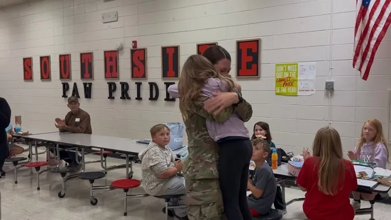 Air Force captain surprises daughters after six months in Honduras