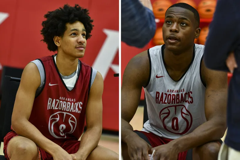 Arkansas basketball reclass freshmen Davion Thompson, Caleb Ourigou excited for exhibition challenge
