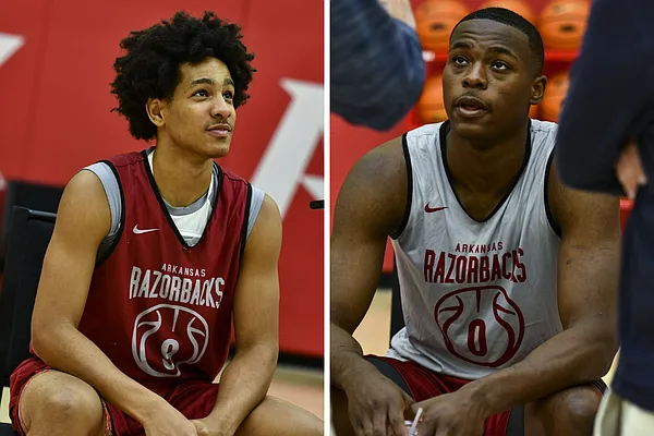 Arkansas basketball reclass freshmen Davion Thompson, Caleb Ourigou excited for exhibition challenge