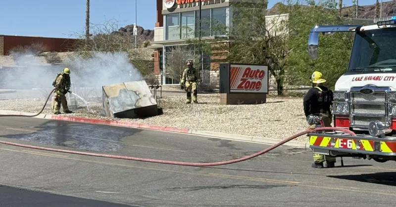 Electrical box catches fire at The Shops at Lake Havasu