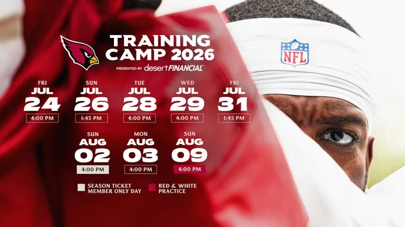 Arizona Cardinals Announce 2026 Training Camp Dates