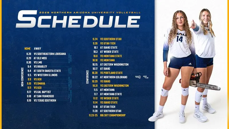 Defending Big Sky Champion Lumberjacks Unveil 2026 Volleyball Schedule