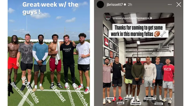 As Training Camp Approaches, Jacoby Brissett Works Out With Teammates