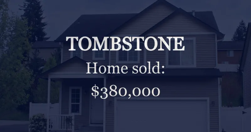 Sale closed in Tombstone: $380,000 for a single-family home