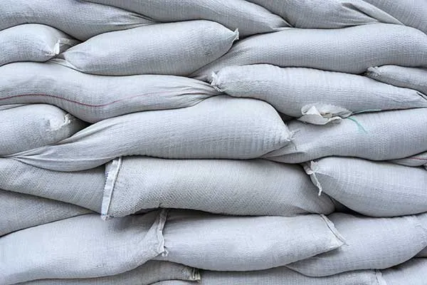 Sand and bags available to protect against flooding