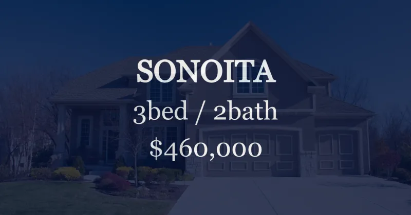 Sale closed in Sonoita: $460,000 for a three-bedroom house