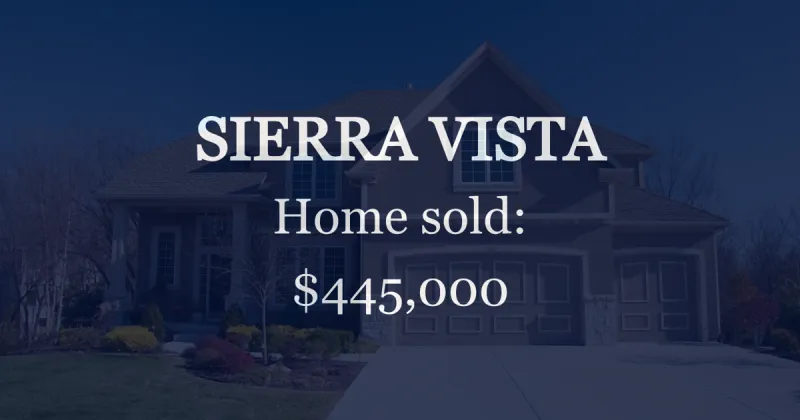 Sale closed in Sierra Vista: $445,000 for a single-family home