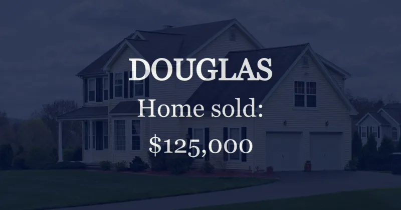 Sale closed in Douglas: $125,000 for a single-family home