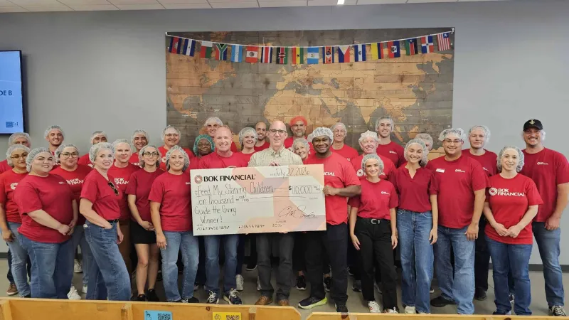 BOK Financial Employees Direct $10,000 Donation to Feed My Starving Children