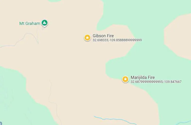 Two small fires start on Mount Graham on Tuesday