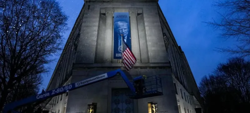 DOJ Spent $1 Million on Banners of Trump's Face