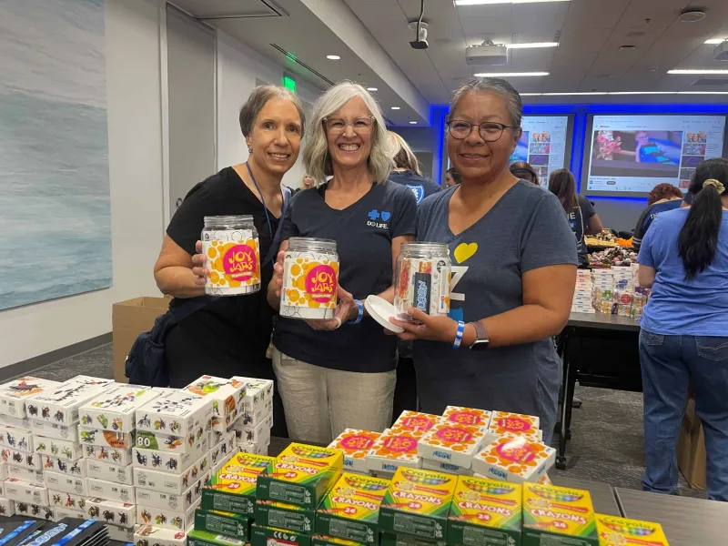Blue Cross Blue Shield of Arizona employees volunteered for Arizona children fighting cancer in partnership with the Jessie Rees Foundation