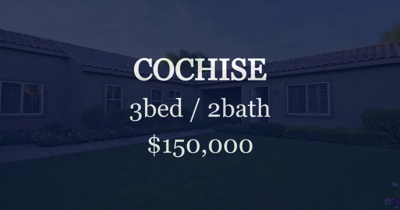 Sale closed in Cochise: $150,000 for a three-bedroom house