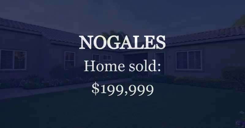 Sale closed in Nogales: $199,999 for a single-family home
