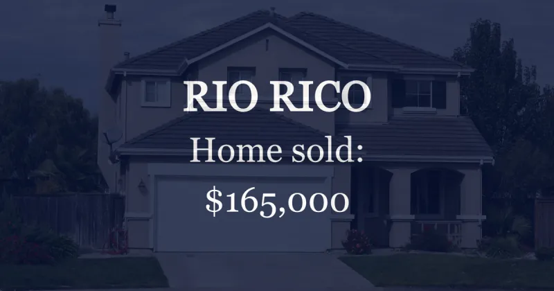Sale closed in Rio Rico: $165,000 for a rural residence