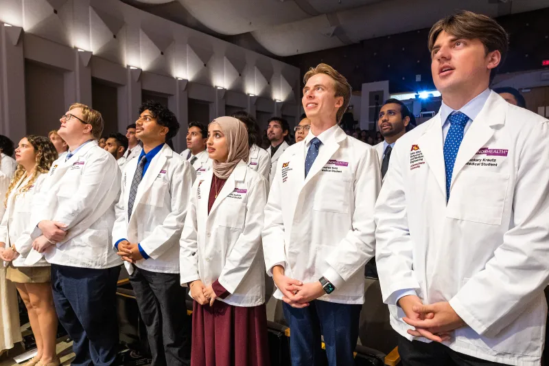 'A monumental day': Inaugural class of John Shufeldt School of Medicine and Medical Engineering receive white coats