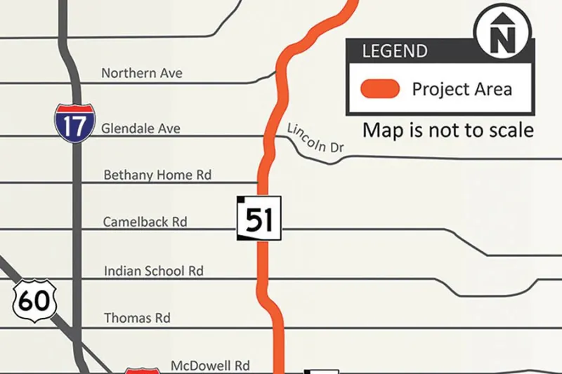 Nightly SR 51 lane restrictions planned Aug. 11-14