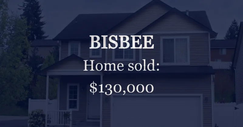 Sale closed in Bisbee: $130,000 for a single-family home