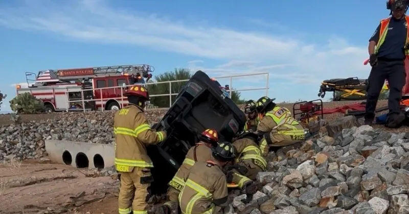 Two hurt in golf cart rollover