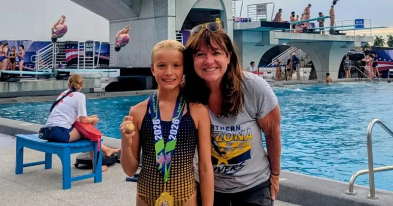 NAU connection lifts Partridge to AAU National Diving Championship